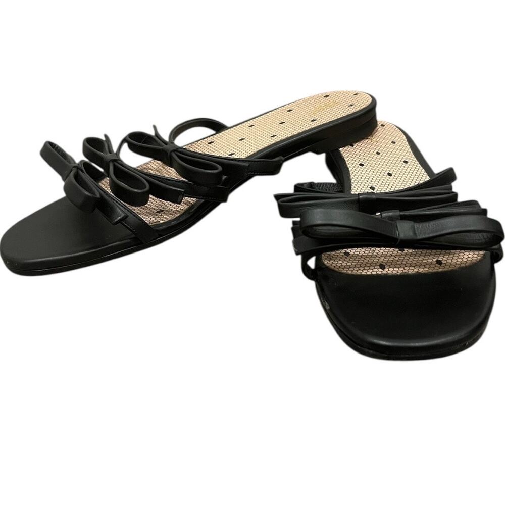 RED Valentino Black 3 Bow Sandals Size 39.5 - Picture 3 of 6